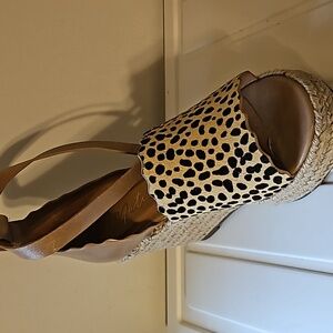 Marissa Cow Print Wedge Shoes